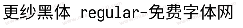 更纱黑体 regular字体转换